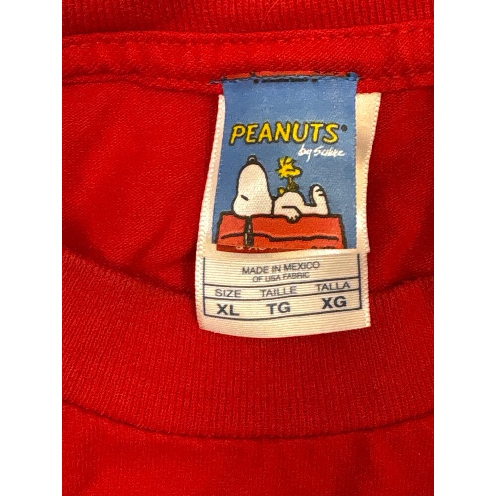 Peanuts Charlie Brown Christmas red XL shirt snoopy United Features Syndicate - Picture 3 of 5